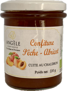 confiture pêche-abricot, confiture bio, 