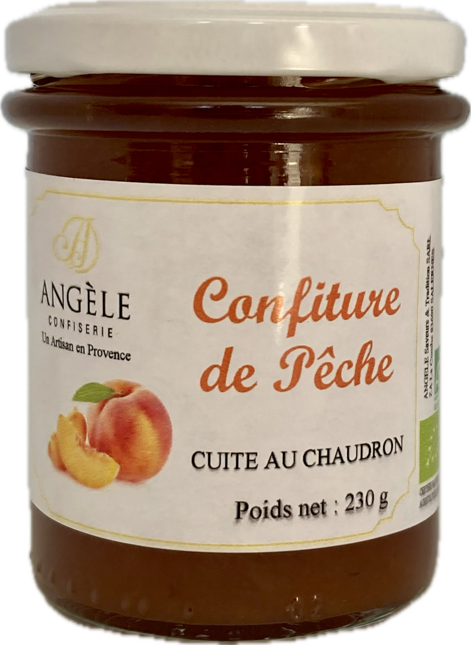 confiture de pêche, confiture bio de pêche, pêche bio